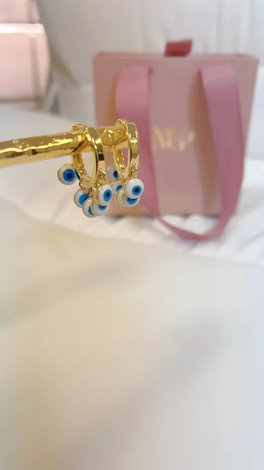 Earrings MP Jewelry Evil Eye Hoop Earrings