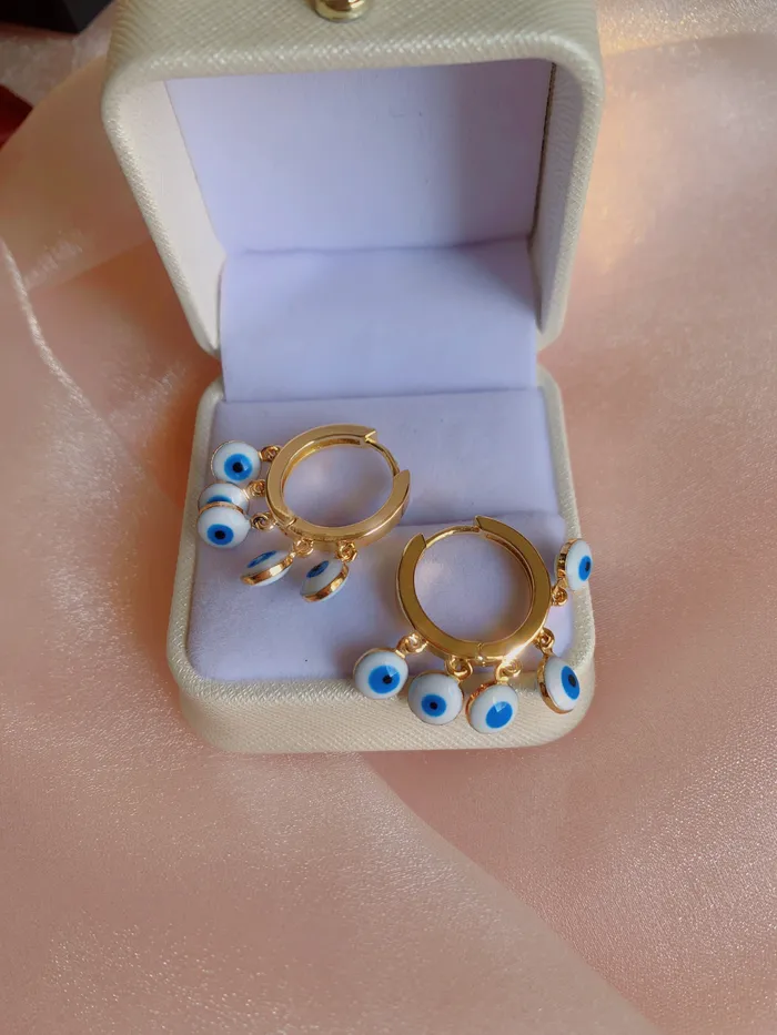 Earrings MP Jewelry Evil Eye Hoop Earrings