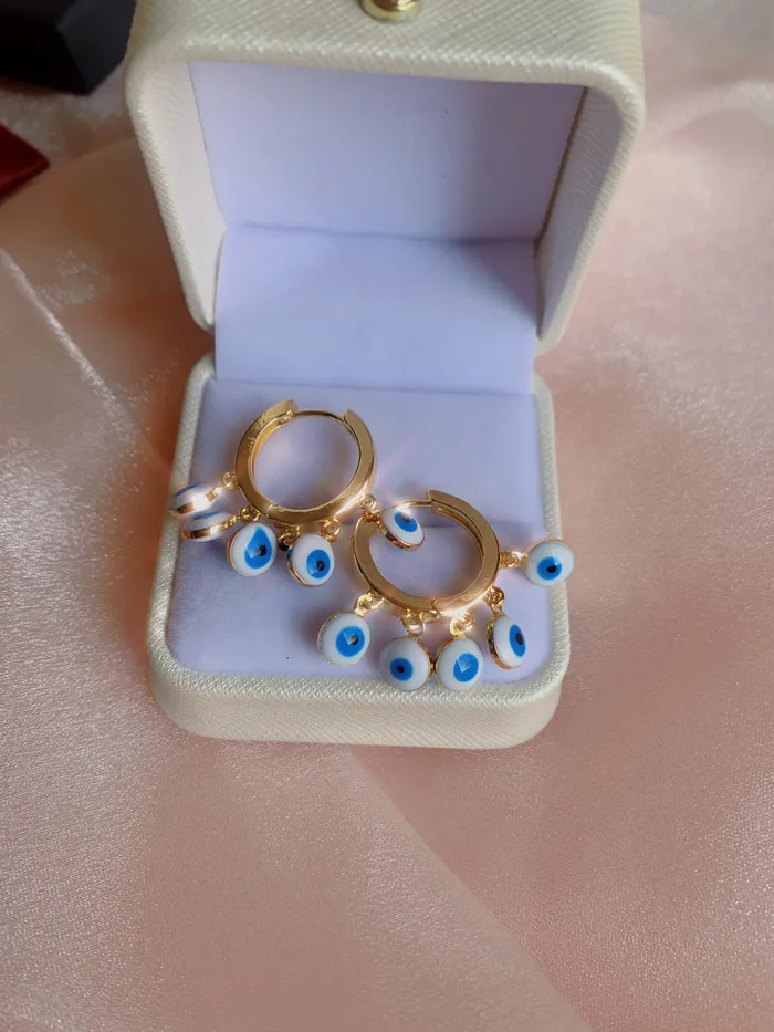 Earrings MP Jewelry Evil Eye Hoop Earrings