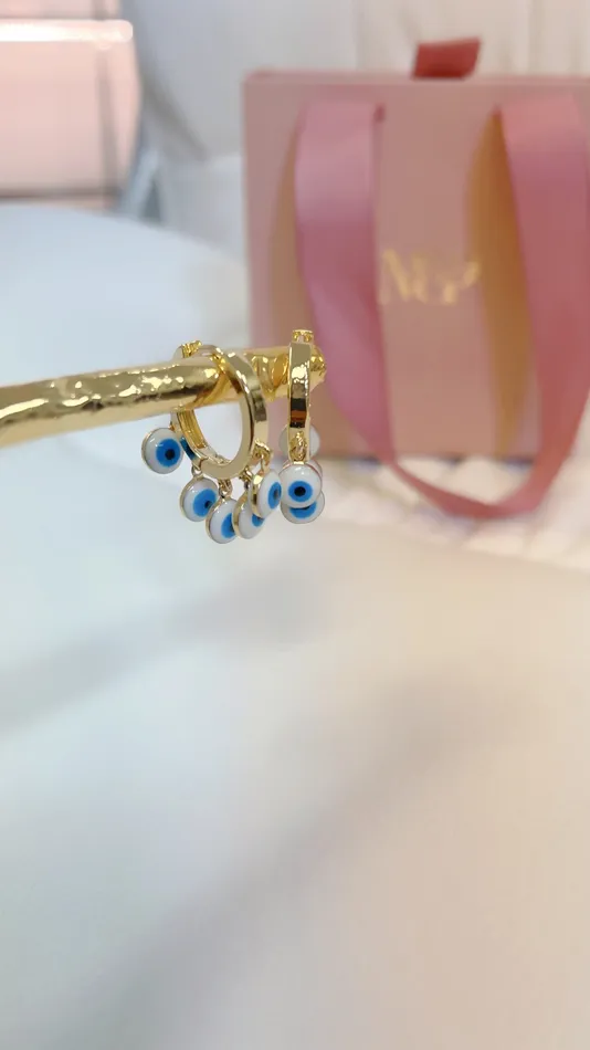 Earrings MP Jewelry Evil Eye Hoop Earrings