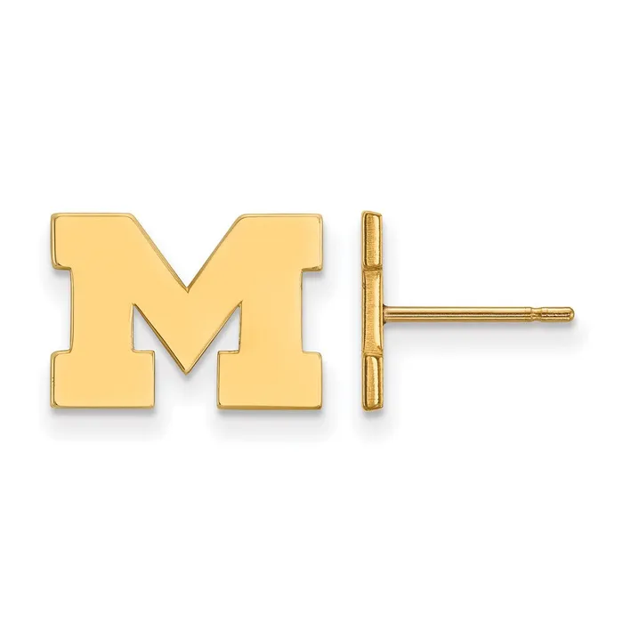 Earrings TreasureFineJewelers 14k Gold University of Michigan Letter M Extra Small Post Earrings Earrings TreasureFineJewelers 14k Gold University of Michigan Letter M Extra Small Post Earrings