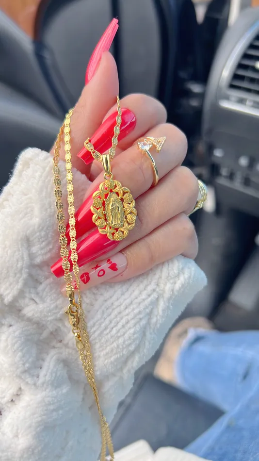 MP Jewelry GLD 24K Virgin de Guadalupe Necklace Necklaces