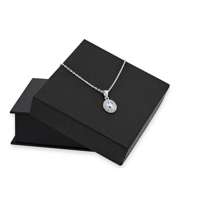 Necklaces Ema Jewels Hebe Sapphire Sterling Silver Necklace