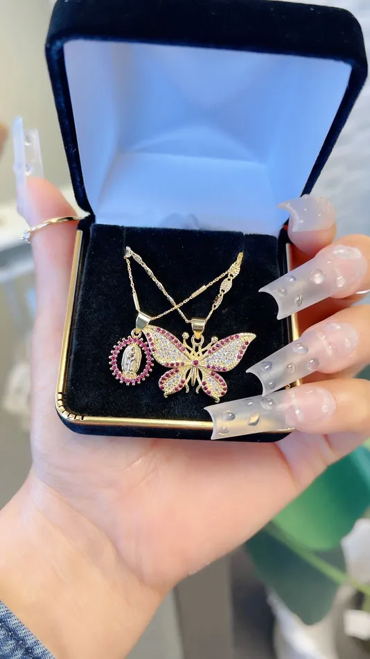 Necklaces Morena and Proud Gold Butterfly Necklace Set