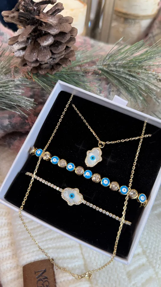Necklaces Shine on Protective Hamsa Necklace Set MP Jewelry Necklaces Shine on Protective Hamsa Necklace Set MP Jewelry
