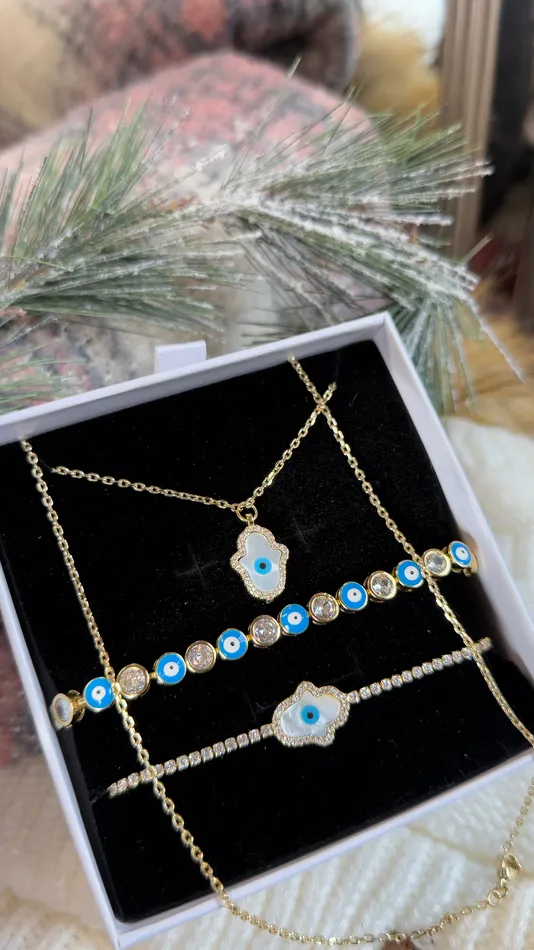 Necklaces Shine on Protective Hamsa Necklace Set MP Jewelry Necklaces Shine on Protective Hamsa Necklace Set MP Jewelry
