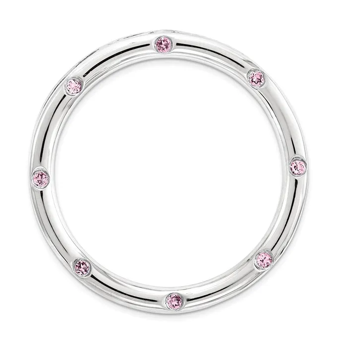 Necklaces Sterling Silver Stack Exp Large Created Pink Sapphire Chain Slide TreasureFineJewelers Necklaces Sterling Silver Stack Exp Large Created Pink Sapphire Chain Slide TreasureFineJewelers