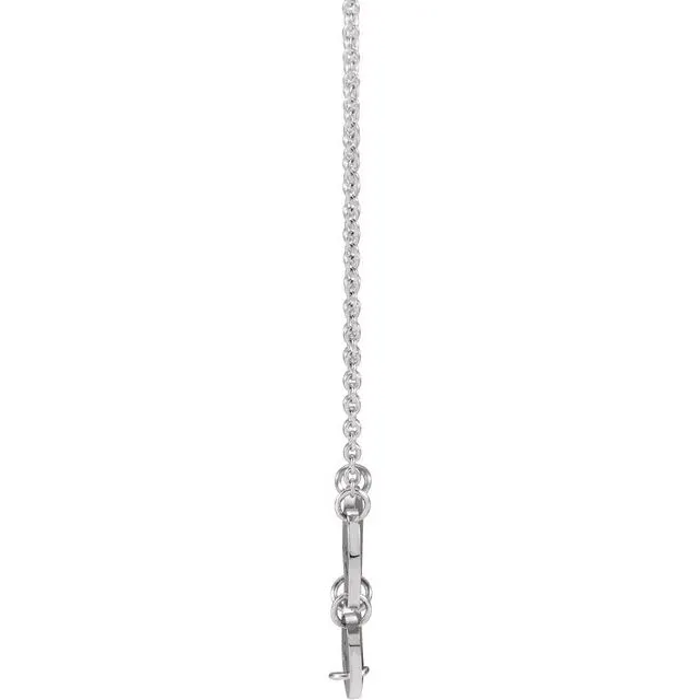Necklaces TreasureFineJewelers 14K White Gold 4Disc Engravable Family Disc 18 Necklace