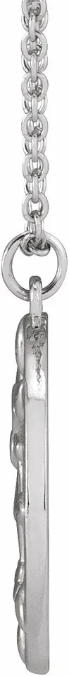 Necklaces TreasureFineJewelers 14K White Gold Scales of Justice 1618 Necklace