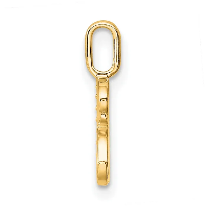 Necklaces TreasureFineJewelers 14k Yellow Gold Diamond Letter R Initial Pendant