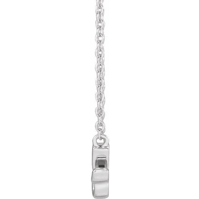 Necklaces TreasureFineJewelers Sterling Silver Lowercase Script Granny 18 Necklace
