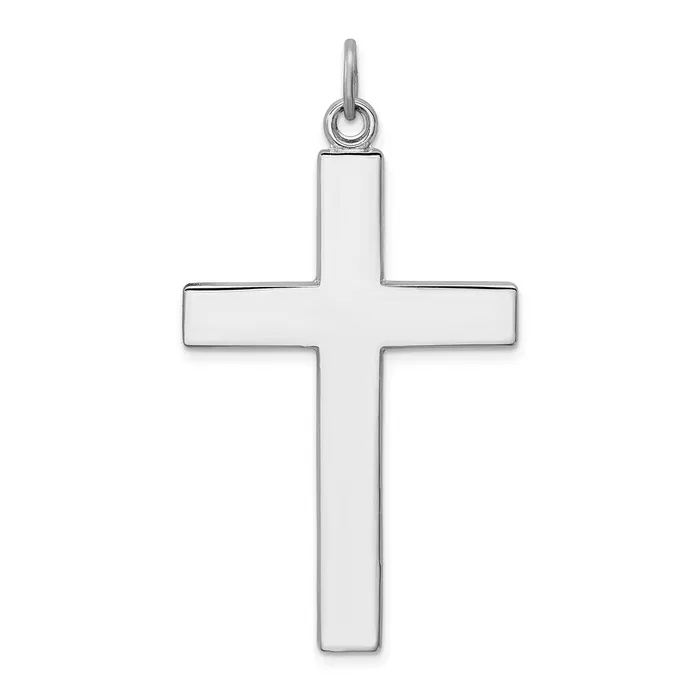 Necklaces TreasureFineJewelers Sterling Silver Rhodiumplated Cross Lords Prayer Pendant Necklaces TreasureFineJewelers Sterling Silver Rhodiumplated Cross Lords Prayer Pendant