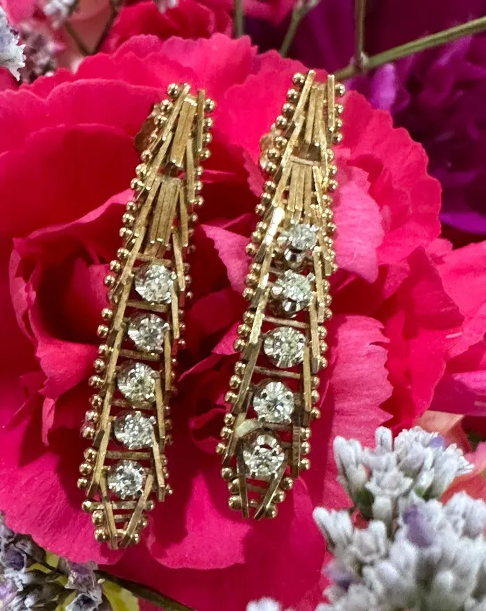 ONeills Estate Jewelry Earrings 14 K Yellow Diamond Earrings 15000426