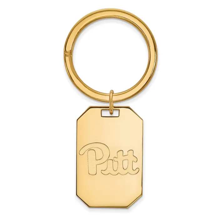Rings TreasureFineJewelers Sterling Silver Goldplated University of Pittsburgh Key Ring Rings TreasureFineJewelers Sterling Silver Goldplated University of Pittsburgh Key Ring