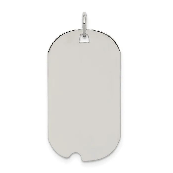 Rings TreasureFineJewelers Sterling Silver Rhodplate Eng Dog Tag Polish FrontSatin Back Disc Charm Rings TreasureFineJewelers Sterling Silver Rhodplate Eng Dog Tag Polish FrontSatin Back Disc Charm
