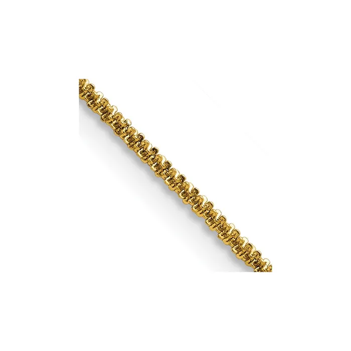 Stainless Steel Polished Yellow IPplated 17mm Cyclone 24in Chain TreasureFineJewelers Bracelets