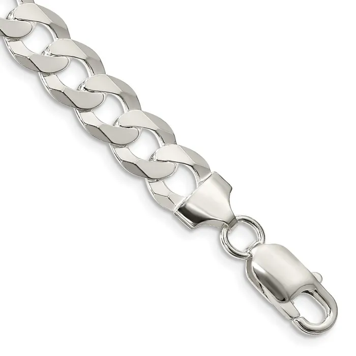 Sterling Silver 85mm Flat Curb Chain TreasureFineJewelers Rings