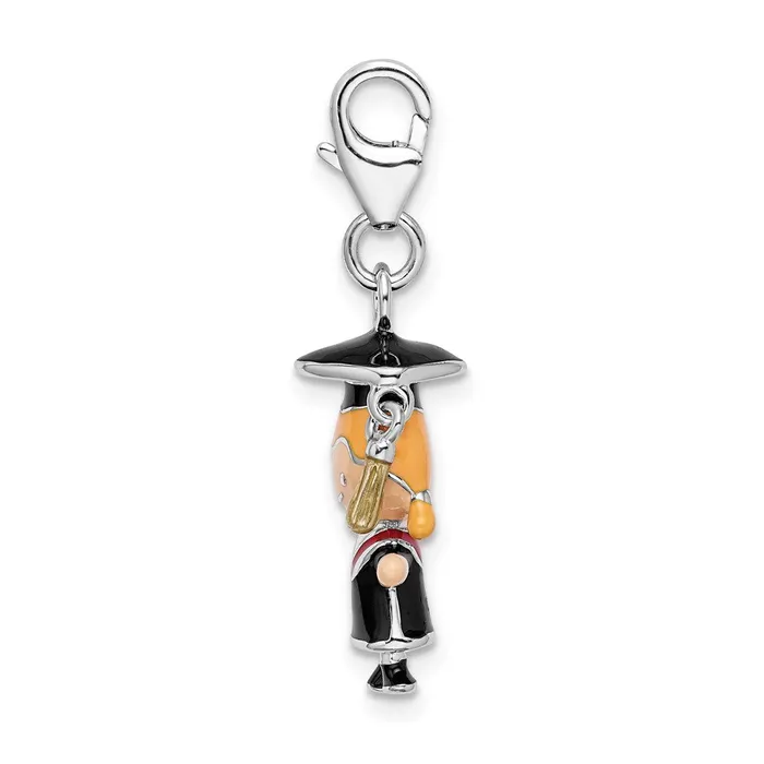 Sterling Silver Amore La Vita Rhodiumpl Enameled Girl Graduate Charm TreasureFineJewelers Rings