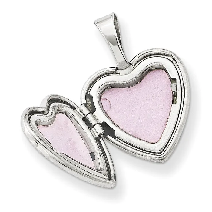 Sterling Silver Diamond Trust 12mm Heart Locket TreasureFineJewelers Rings