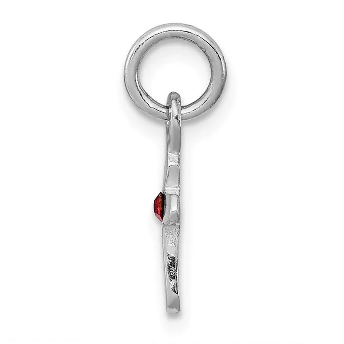 Sterling Silver RHpltd Childs Jan Red Preciosca Crystal Cross Pendant TreasureFineJewelers Necklaces
