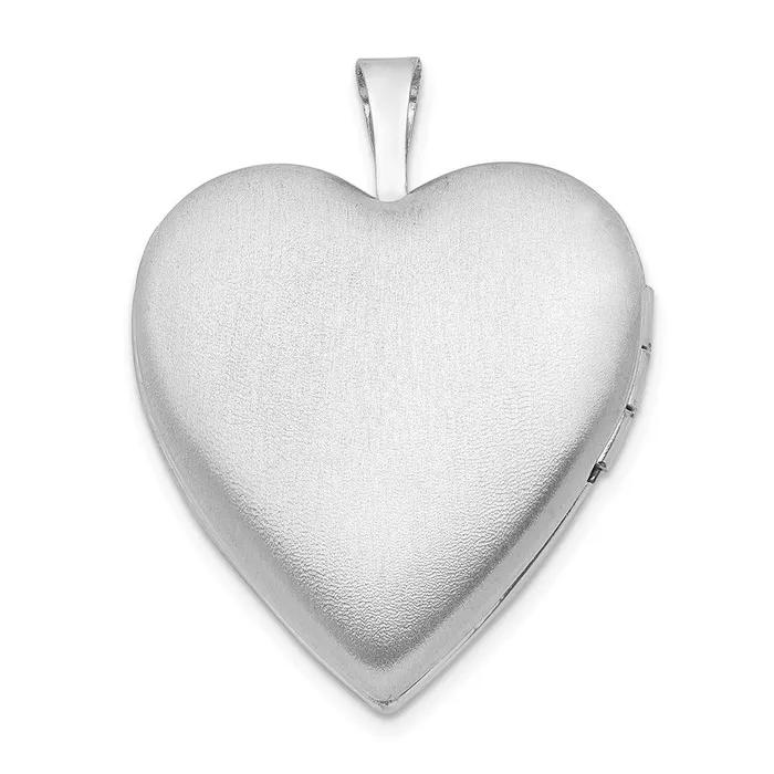 Sterling Silver Rhodiumplated 20mm Polished Swirl Heart Locket TreasureFineJewelers Rings