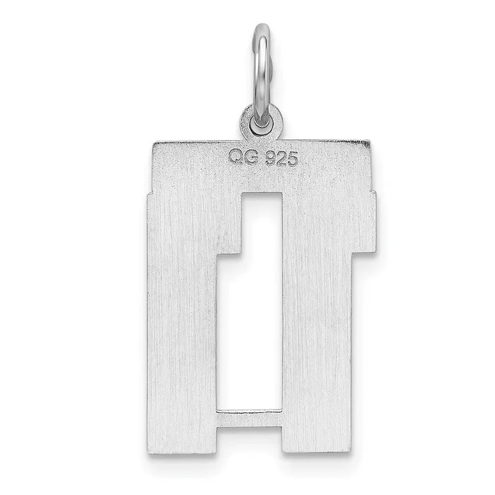 SterlingSilver Rhodiumplated Polished Number 11 Charm TreasureFineJewelers Rings