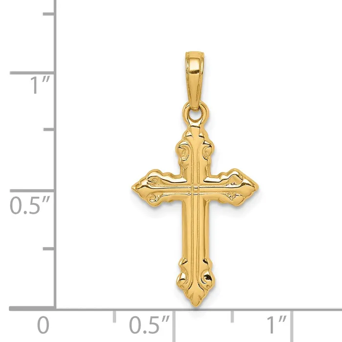 TreasureFineJewelers 14K Cross Pendant Necklaces