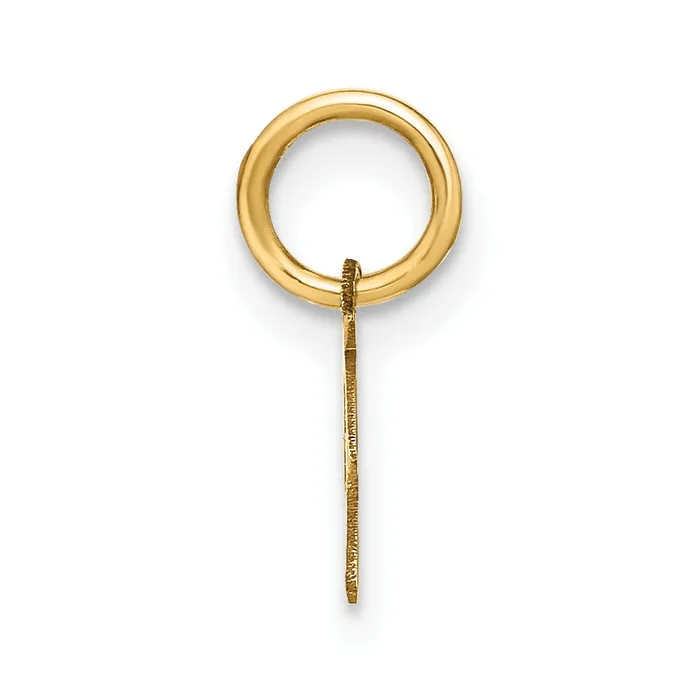 TreasureFineJewelers Charm Necklaces 10k Yellow Gold Upper case Letter P Initial Charm