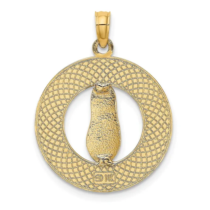 TreasureFineJewelers Charm Necklaces 14K CAPE MAY w FlipFlop Charm
