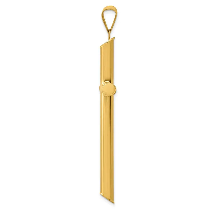 TreasureFineJewelers Necklaces 14k 3D Polished Hollow Cross Pendant