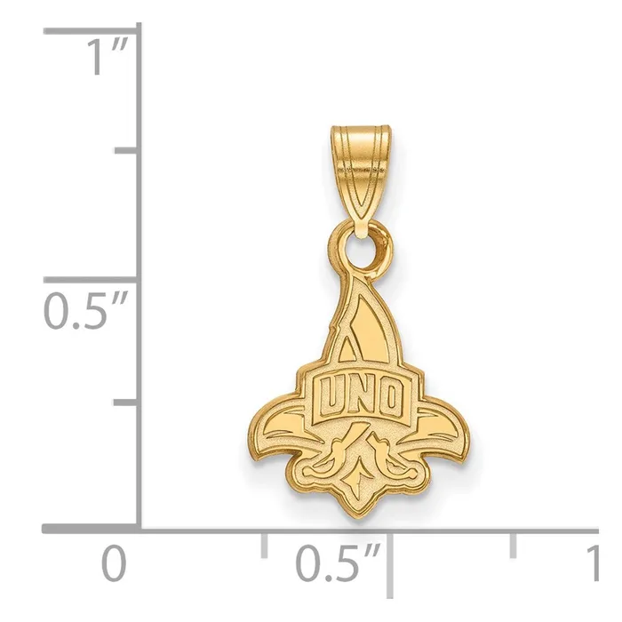TreasureFineJewelers Necklaces 14k Gold University of New Orleans UNO Small Pendant
