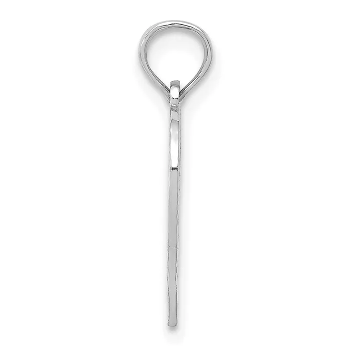 TreasureFineJewelers Necklaces 14k White Gold 50 in Heart Cutout Pendant