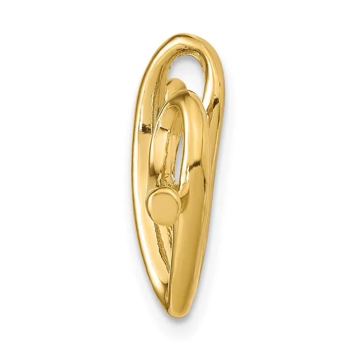 TreasureFineJewelers Necklaces 14k Yellow Gold Polished Letter W Initial Slide