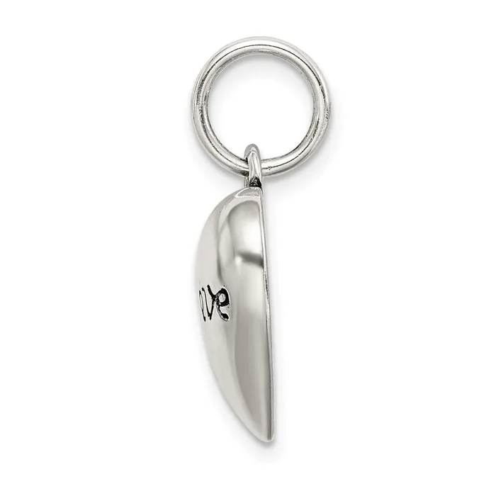 TreasureFineJewelers Necklaces Sterling Silver Antiqued Believe Pendant