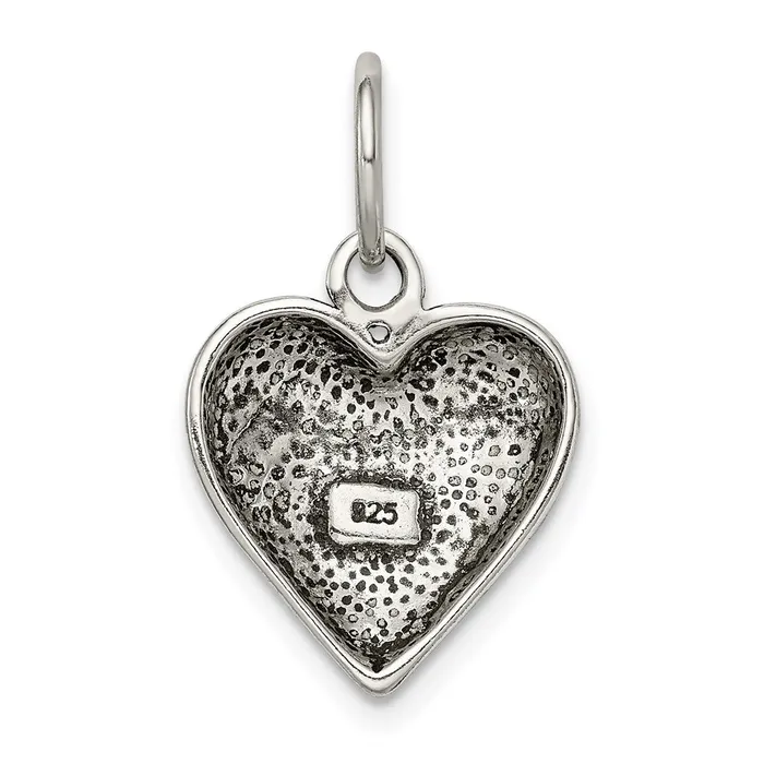 TreasureFineJewelers Necklaces Sterling Silver Antiqued Believe Pendant