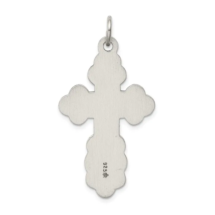 TreasureFineJewelers Necklaces Sterling Silver Eastern Orthodox Cross Pendant