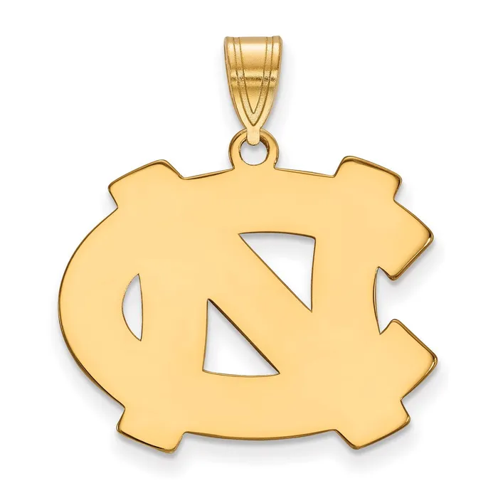 TreasureFineJewelers Necklaces Sterling Silver Goldplated University of North Carolina NC Large Pendant TreasureFineJewelers Necklaces Sterling Silver Goldplated University of North Carolina NC Large Pendant