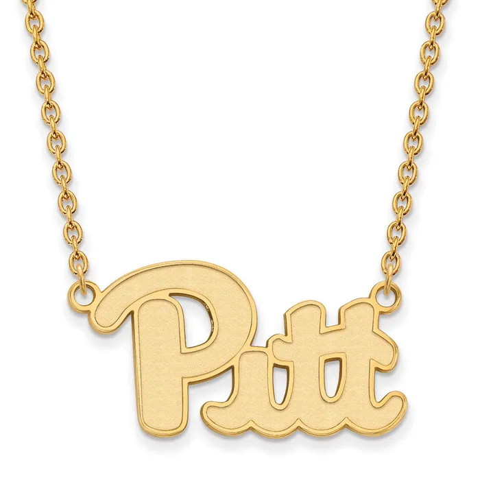 TreasureFineJewelers Necklaces Sterling Silver Goldplated University of Pittsburgh Large Pendant 18 inch Necklace TreasureFineJewelers Necklaces Sterling Silver Goldplated University of Pittsburgh Large Pendant 18 inch Necklace