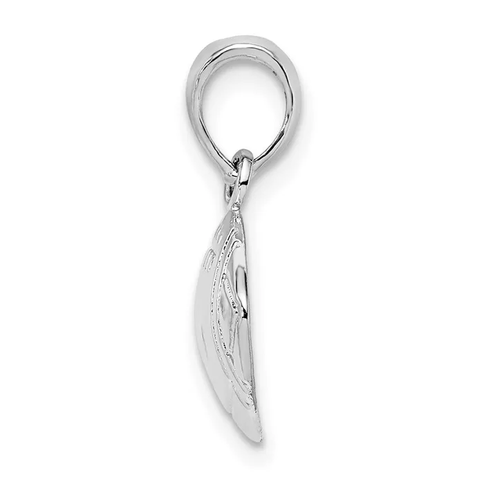 TreasureFineJewelers Necklaces Sterling Silver Polished Football Pendant