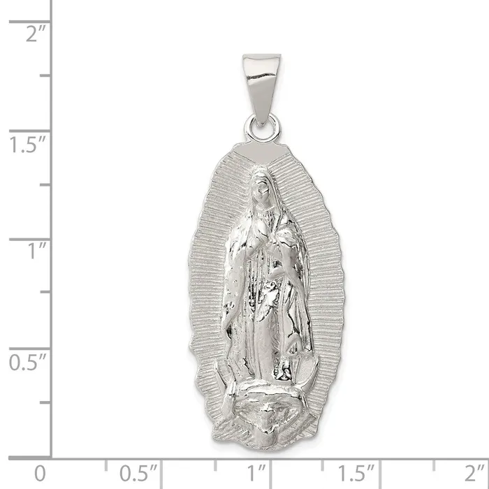 TreasureFineJewelers Necklaces Sterling Silver Polished Religious Pendant