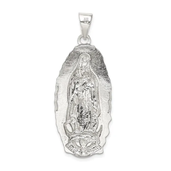 TreasureFineJewelers Necklaces Sterling Silver Polished Religious Pendant