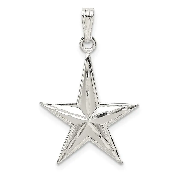 TreasureFineJewelers Necklaces Sterling Silver Star Pendant