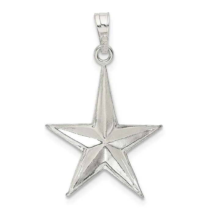 TreasureFineJewelers Necklaces Sterling Silver Star Pendant