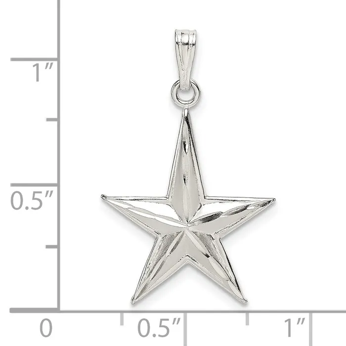 TreasureFineJewelers Necklaces Sterling Silver Star Pendant