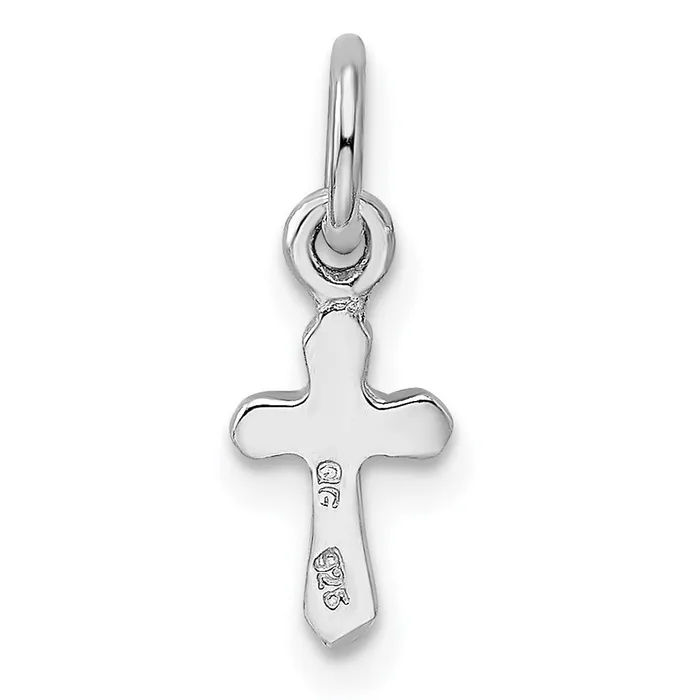 TreasureFineJewelers Rings Sterling Silver RHpltd Childs Mar Lt Blue Preciosca Crystal Cross Pendan