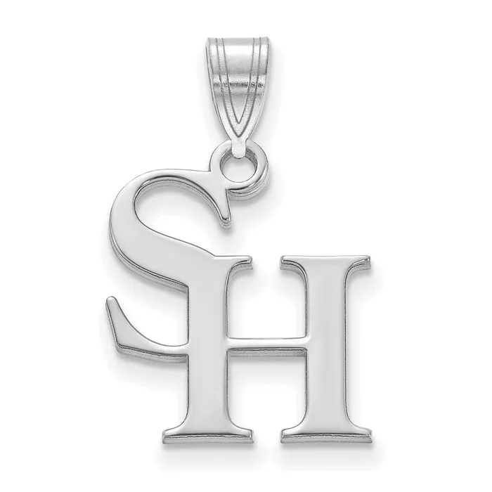 TreasureFineJewelers Sterling Silver Rhodiumplated Sam Houston State University Medium Pendant Necklaces TreasureFineJewelers Sterling Silver Rhodiumplated Sam Houston State University Medium Pendant Necklaces
