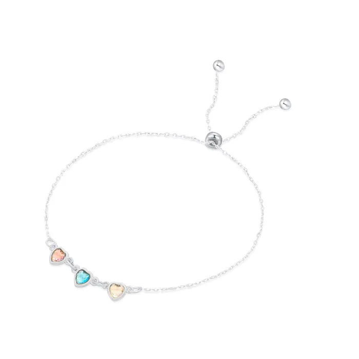 Trendolla Jewelry 925 Silver Three Love Shop Personalized Heart Bracelets Necklaces