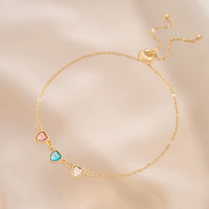 Trendolla Jewelry 925 Silver Three Love Shop Personalized Heart Bracelets Necklaces