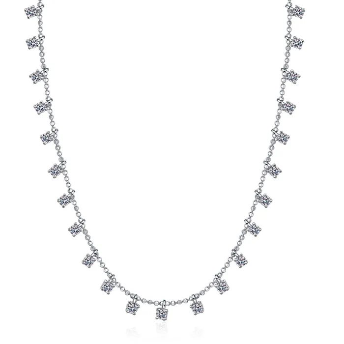 Trendolla Jewelry Necklaces Full Star Moissanite Necklace for Women