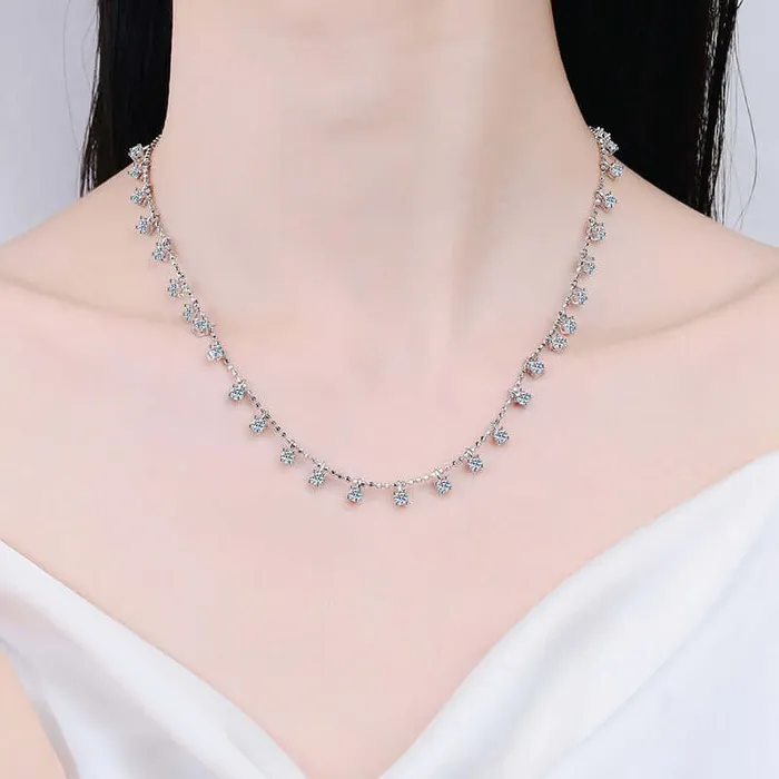 Trendolla Jewelry Necklaces Full Star Moissanite Necklace for Women